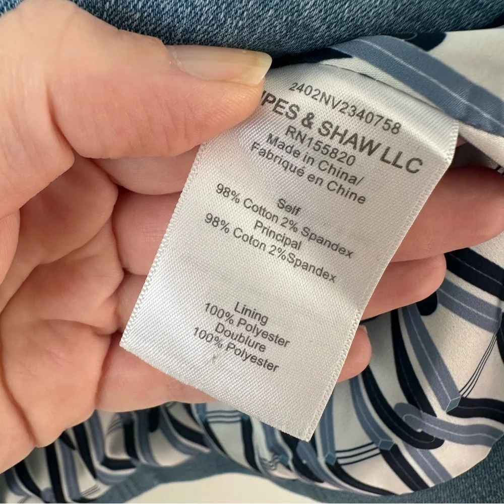 VERONICA BEARD Maeve strapless denim bustier top SZ US 8 - Picture 5 of 7